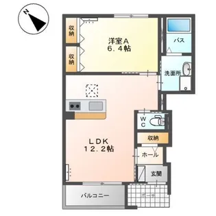 栃木県鹿沼市緑町2【アパート】の間取り