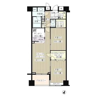 東京都中央区日本橋箱崎町【マンション】の間取り