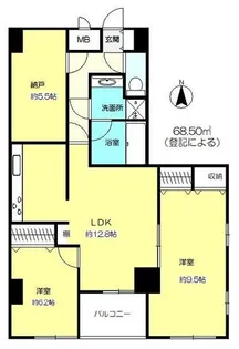 マートルコート調布【5階】の間取り