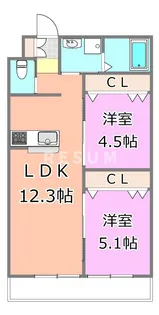 千葉県千葉市中央区都町3【アパート】の間取り