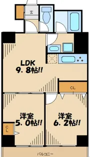ロイヤル笹塚【5階】の間取り