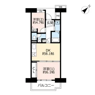 URプラザシティ相模大野【5階】の間取り