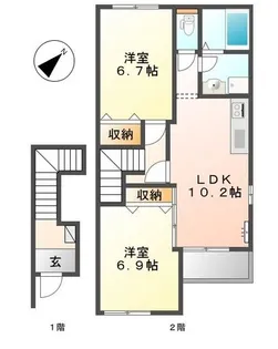 スターテラス三方原【1階】の間取り