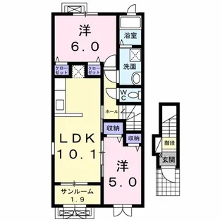 ジュピター【2階】の間取り