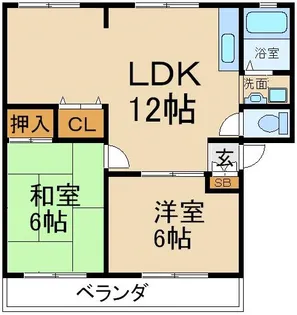 ハイツあけぼの【2階】の間取り