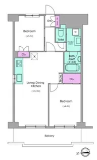 チェスターハウス川口【3階】の間取り