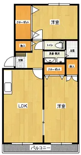 メゾンフセ【2階】の間取り