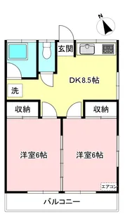 第二花園荘【2階】の間取り