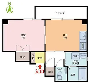 レイクランド春山【4階】の間取り