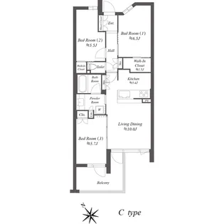 ザ・ケンジントン・レジデンス上池台【2階】の間取り