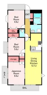 Genteel Kawaguchi【2階】の間取り