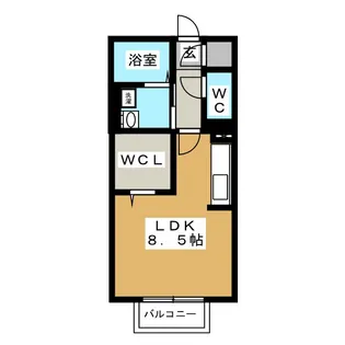 エクセルーム K-III【2階】の間取り
