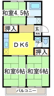 コーポラス北今沢A【2階】の間取り