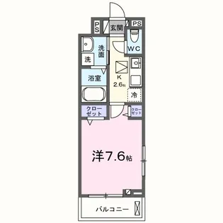ヒカルサひたちなか【2階】の間取り