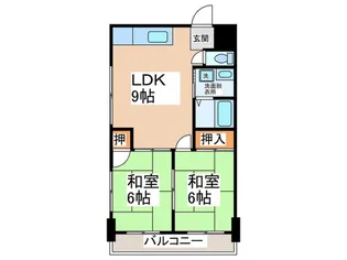 コーポ朋栄【4階】の間取り
