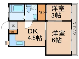山根コ-ポ【2階】の間取り