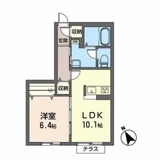 シャーメゾン ヲーリュ【1階】の間取り