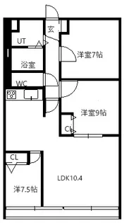 ライズ北5条【2階】の間取り