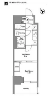 BPRレジデンス王子イースト【6階】の間取り