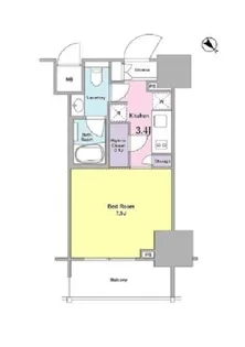 パークリュクス白金高輪【14階】の間取り