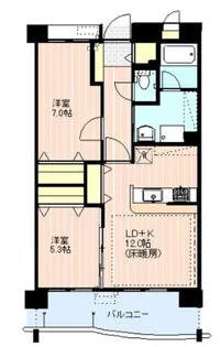 サントル野川【6階】の間取り