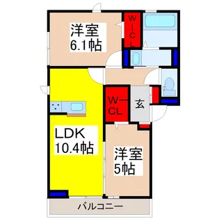 アウローラ【3階】の間取り