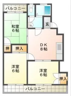 サンパレスセイワ【2階】の間取り