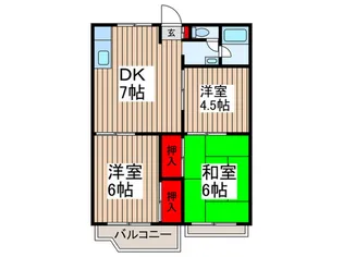 東谷ハイツ【2階】の間取り