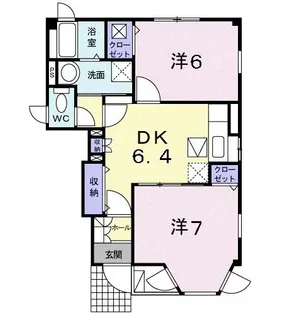 プリムローズE【1階】の間取り