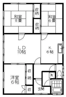 門静テラスハウス【2階】の間取り