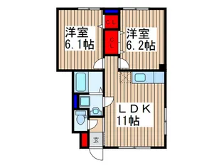 ドリ-ム【1階】の間取り