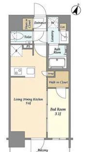 オーパスレジデンス千葉駅前【6階】の間取り