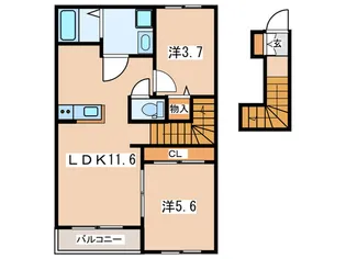 SAKURA HOUSE【2階】の間取り