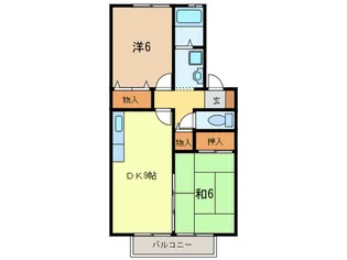 ハイツ北谷【1階】の間取り