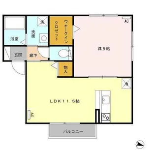 サンオータKーII【2階】の間取り