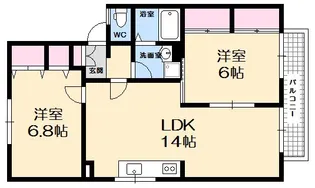 フォレストヴィラC棟【2階】の間取り