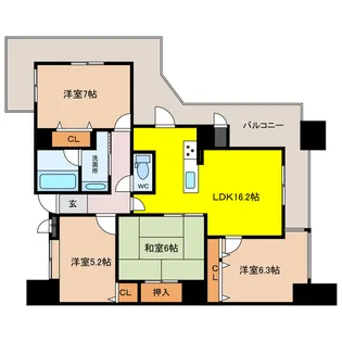 エイルマンション城内の杜【15階】の間取り
