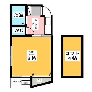 メゾネットヒラヤマ【2階】の間取り