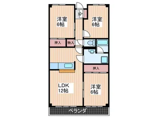 松川ハイツ【4階】の間取り