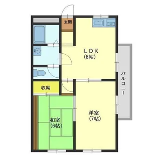プレンティー花の木A棟【3階】の間取り