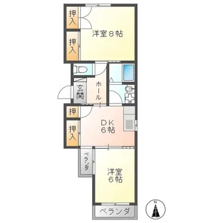 クワイエット21【2階】の間取り