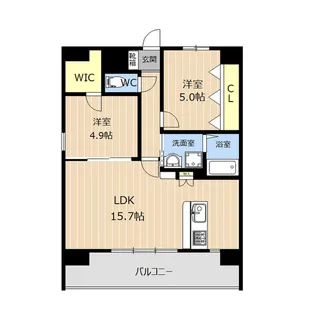 LIBTH博多駅南CENTRAL【3階】の間取り