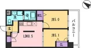 コンダクト福岡東【10階】の間取り