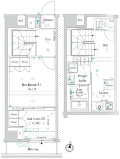 AXASレジデンス外苑【3階】の間取り