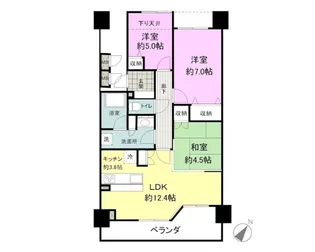 ウィスティリア大手町【6階】の間取り