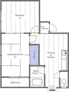 東松山ガーデンハイツ【2階】の間取り