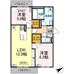 トリシア大慈寺町 A【3階】の間取り