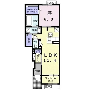 アイリス【1階】の間取り