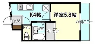 メゾン上安【3階】の間取り