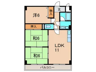 ライフステージウエスト【1階】の間取り